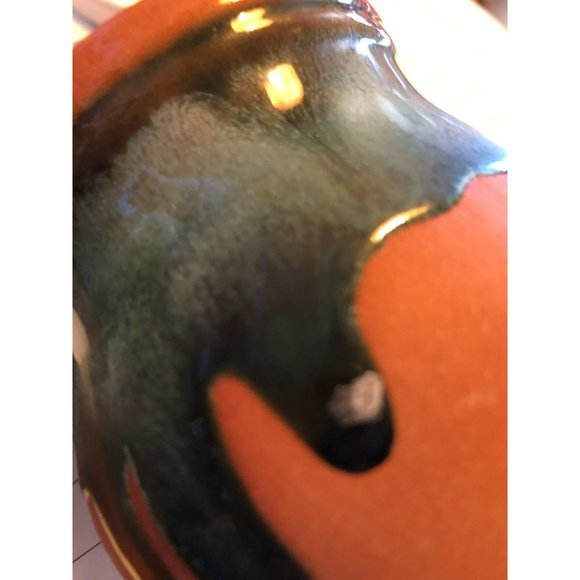 4 Red Clay Terracotta Green Drip Glaze Coffee Tea Mug Cup USA 90s - Picture 10 of 10